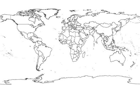 World Map Outline Black