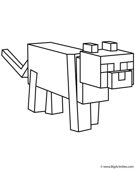 Minecraft Ocelot Coloring Pages 01 Minecraft Coloring Pages Fnaf