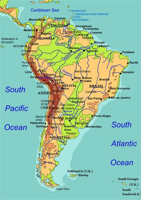 South America Map Clip Art