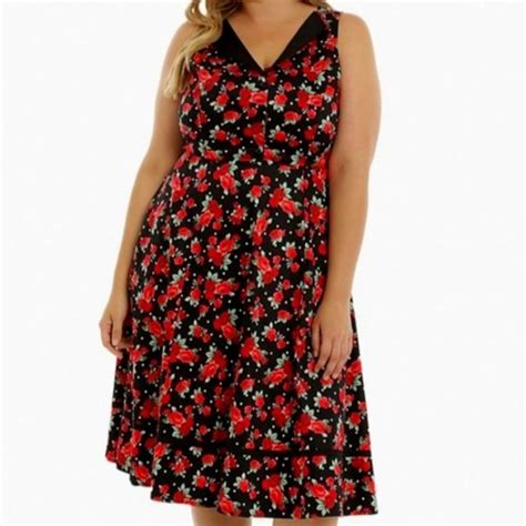 Torrid Dresses Torrid Retro Chic Floral Button Swing Dress Poshmark