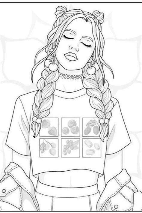 Cute Coloring Page Cute Coloring Pages Girl Drawing Sketches