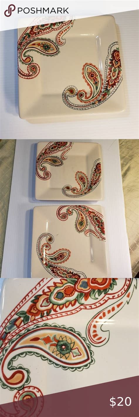 2 Multi Paisley Salad Plate Tabletops Gallery In 2023 Hand Painted