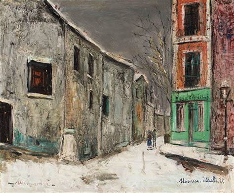 La Belle Gabrielle And The Saint Vincent Street By Maurice Utrillo