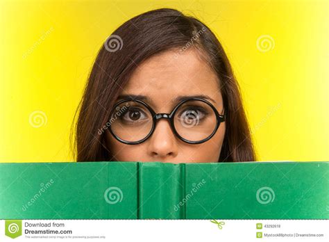 Disappointed Young Girl With Nerd Glasses Stock Photo Image Of