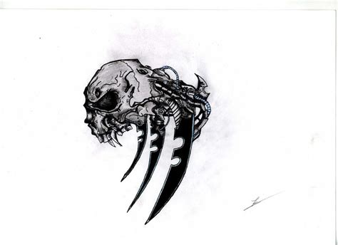 Biomech Skull By Santiims On Deviantart