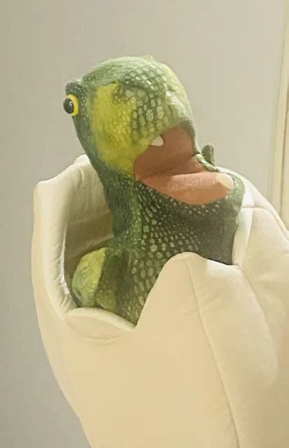 Folkmanis T Rex Dinosaur Egg Baby Hand Puppet Plush Stuffed Animal 19