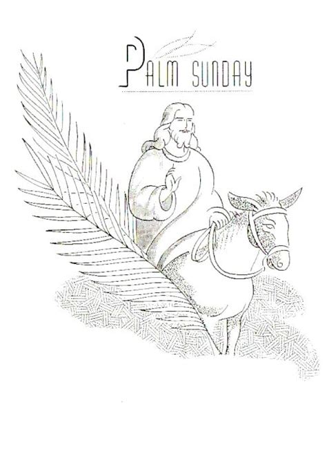 Palm Sunday Coloring Pages Free At Free Printable