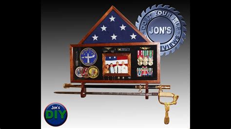 Military Shadow Box With Sword Display Jons Diy Youtube