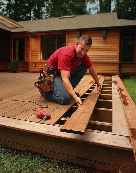 The timber you need to use depends on how you will be constructing the deck's structure. Build A Grade-Level Deck With Custom Details - Fine ...
