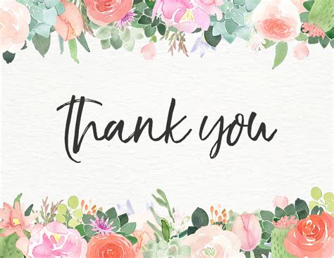 10 Free Printable Thank You Cards You Cant Miss The