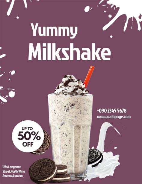 Copy Of Milkshake Flyer Postermywall