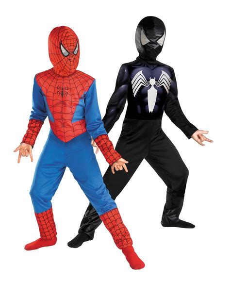 Reversible Red To Black Spiderman Child Costume Spiderman Costume