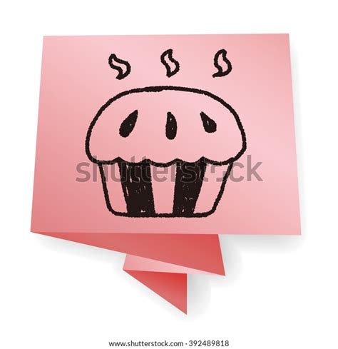 Cupcake Doodle Drawing Stock Vector Royalty Free 392489818 Shutterstock