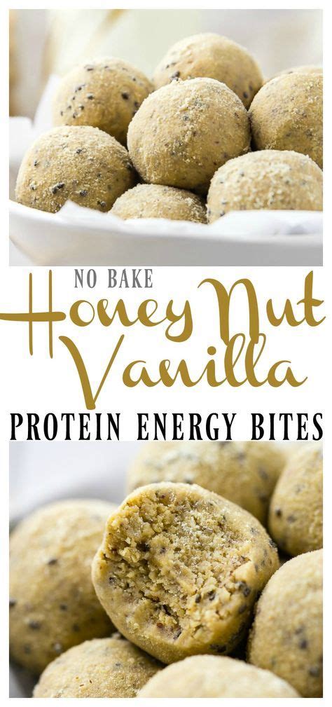 Easy No Bake Honey Nut Vanilla Protein Energy Bites FueledByBobs Ad