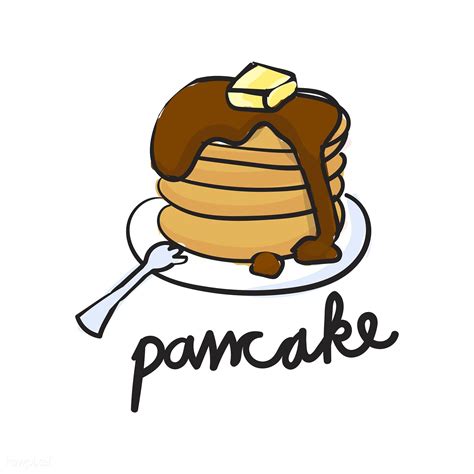 Illustration Drawing Style Of Pancake Pancake Drawing Drawings Free