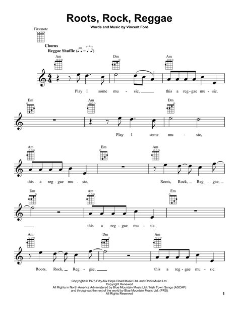 Peter tosh used this chords: Roots, Rock, Reggae | Sheet Music Direct