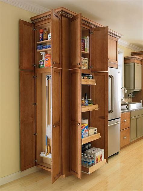 Keep your pantry cabinet from becoming a nonsensical catchall for wayward kitchen items by giving thought this type of unit has a tall door attached to shelving that pulls out like a tall, narrow vertical drawer shop from pantry cabinets, like the the hodedah 4 door kitchen pantry with 4 shelves in. The 20 Best Ideas for Tall Pantry Cabinet - Best ...