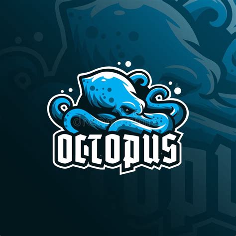 Octopus Sport Mascot Logo Design With Modern Illustration Badge And