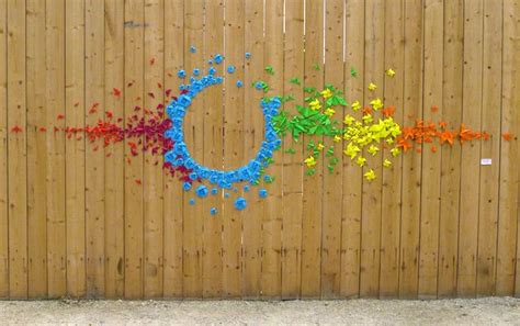 Rainbow Origami Street Art By Mademoiselle Maurice — Colossal Origami