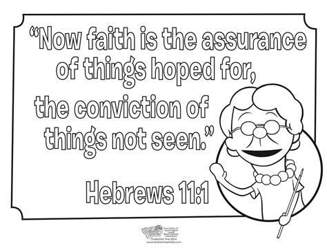 Enjoy a big collection of things to color in. Hebrews 11:1 Coloring Page - Whats in the Bible
