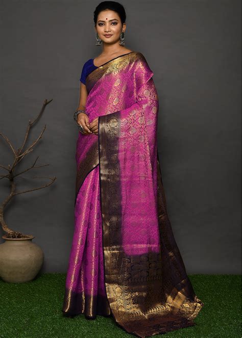 pink zari woven kanchipuram silk saree latest 4880sr02