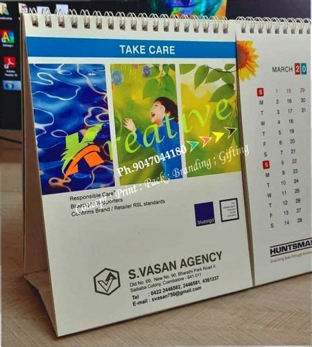 Color Office Table Calendar Printing Service Rs 30piece Karthi Gold