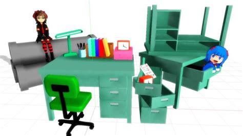 Green Desk Mmd By Narutoxbase On Deviantart