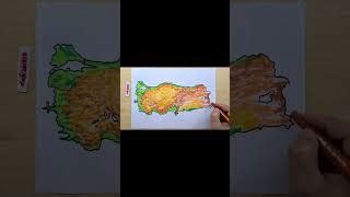 kolay Türkiye fiziki haritası çizimi Doovi