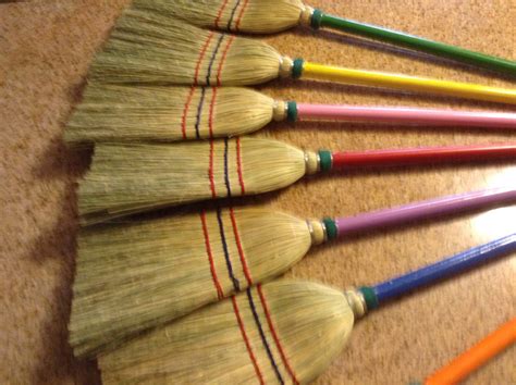 Children Size Colorful Handle Handmade Broom Etsy