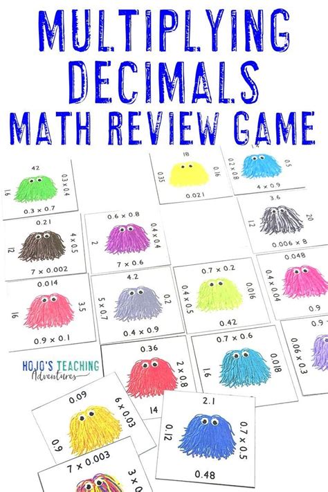 Multiplying Decimals Game Activity Or Center For Back To School Math