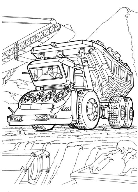 coloring page truck