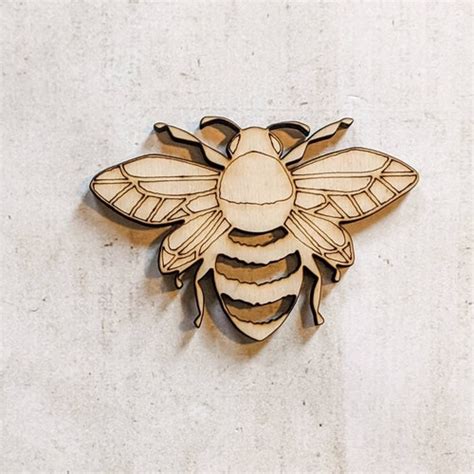 Bee Laser Cut Out Unfinished Wood Shape Craft Supply Bug45 Etsy