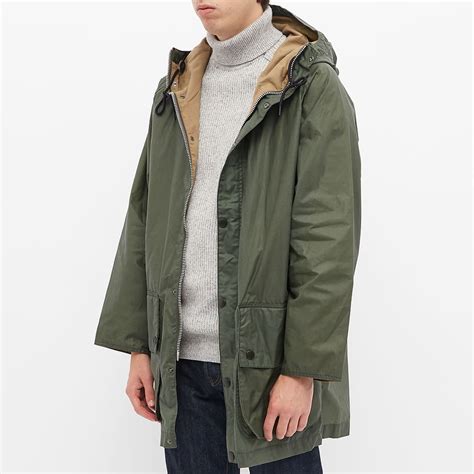 Barbour Hiking Wax Jacket White Label Light Forest End
