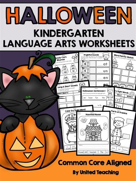 Halloween Kindergarten Language Arts Worksheets Over 40 Pages Of Fun