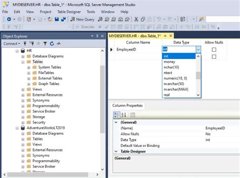 Create A Table In Sql Server Riset