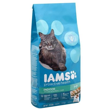 If you're looking for a high protein cat food with chicken or salmon, get your paws on this—and feed your cats' carnivorous nature, keeping them ready to pounce, with iams high protein dry cat food. IAMS Proactive Health Indoor Cat Food Weight & Hairball ...