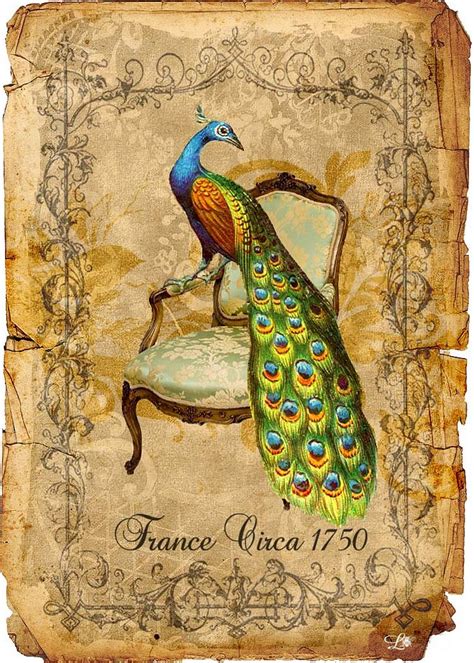 Pin By Martinel Art On Free Printables Art Peacock Art Vintage