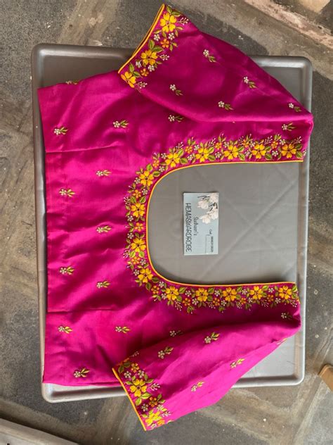 Pin By Sudhasri On Blouses Blouse Hand Designs Hand Work Blouse