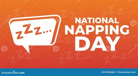 National Napping Day Banner Stock Vector Illustration Of Daytime