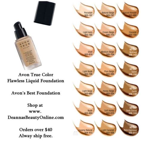 Avon True Color Flawless Liquid Foundation Full Coverage That Looks And