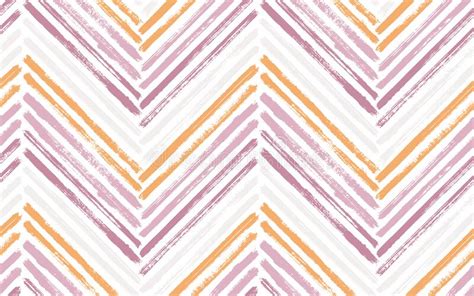 Brush Stroke Chevron Zig Zag Seamless Pattern Stock Vector