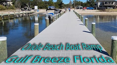 Oriole Beach Boat Ramp Gulf Breeze Florida Outside Pensacola Quick Run