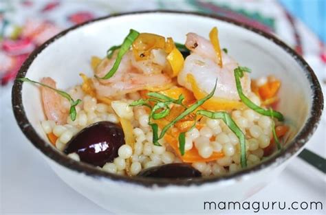 For the amateur cook, israeli couscous is a real treasure. Meyer Lemon Israeli Couscous with Shrimp and Olives • Mamaguru