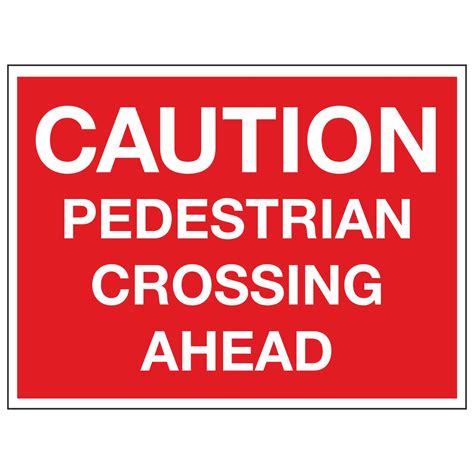Caution Pedestrian Crossing Ahead Linden Signs And Print