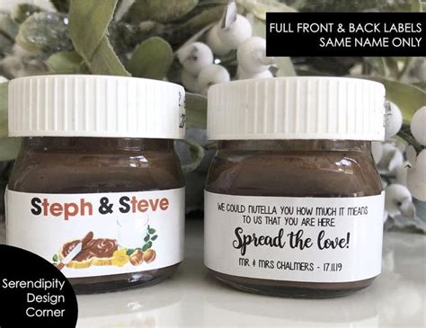 How to get your customised nutella? PRINTED Personalised Nutella Full Whole Label Stickers | Etsy | Sticker labels, Nutella label ...