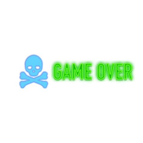Game Over Neon Hd Transparent Game Over With Effect Neon Font Game