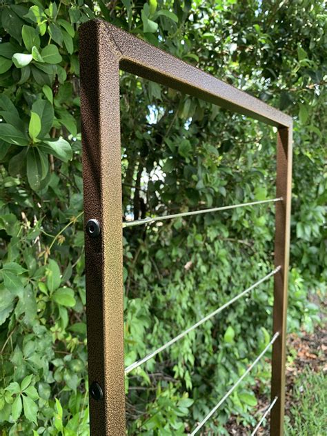 Clean And Modern Trellis Metal Frame Stainless Steel Wire Wall Mount