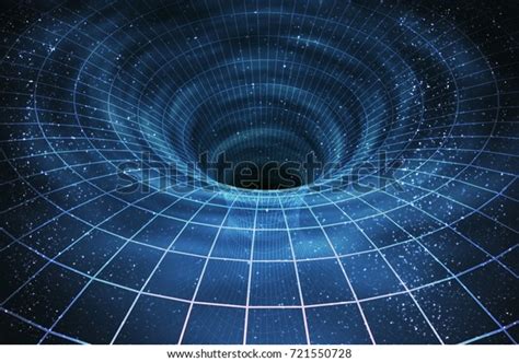 Singularity Massive Black Hole Wormhole 3d Stock Illustration 721550728