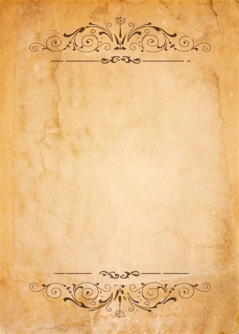 Old Paper With Patterned Vintage Frame Blank For Your