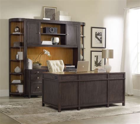 This collection can be configured as an entertainment center, home office, bookcase wall, and entertainment bar wall. South Park Gray Home Office Wall Unit from Hooker ...